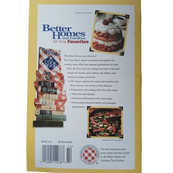 Better Homes and Gardens Cookbook - All-Time Favorites Soft Cover 2001 - Picture 2 of 8